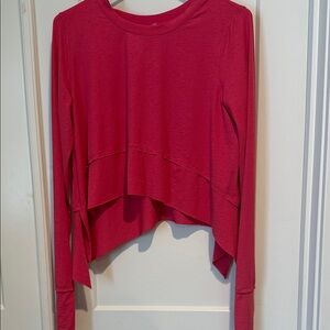 Women's Red Long Sleeve Top